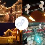 100 Mini Christmas Light Clips for Easy Setup