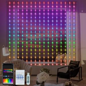 Smart Music Sync RGB Curtain Lights 8Ft x 6Ft