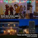33FT RGB C9 Outdoor Christmas Lights with Music Sync
