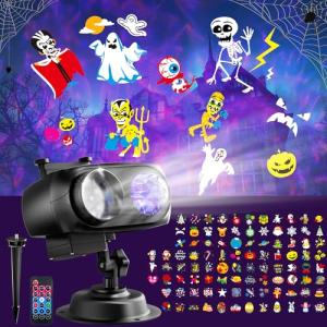 JACKYLED 2-in-1 Christmas Projector Light with Remote