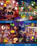 JACKYLED 2-in-1 Christmas Projector Light with Remote