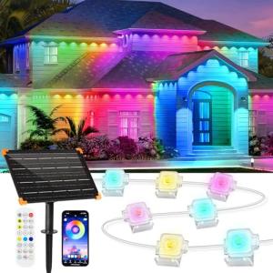 Solar Christmas Lights with Music Sync, 32.8ft