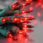 140 Red Musical Christmas Lights with 25 Songs