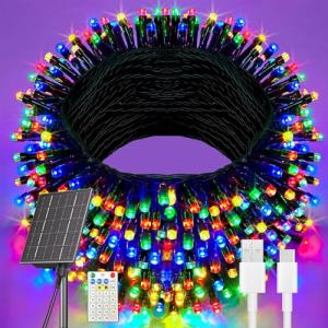 Multicolor 137ft Solar Christmas Lights with Music