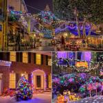 Multicolor 137ft Solar Christmas Lights with Music