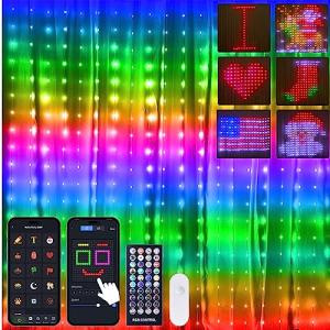 Smart Music Sync Curtain String Lights - 400 LEDs
