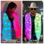LED Light Up Faux Fur Coat for Christmas Fun