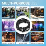 50 ft Heavy Duty Power Cord with Multiple Outlets