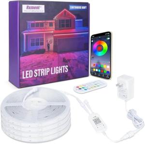 100ft Waterproof LED Strip Lights with Music Sync