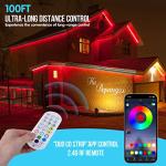 100ft Waterproof LED Strip Lights with Music Sync