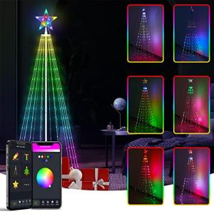 8 FT Music-Sync Prelit Christmas Tree with LEDs