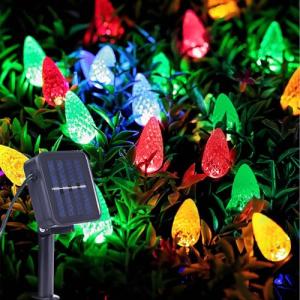 50 LED Solar C6 Christmas String Lights - 8 Modes