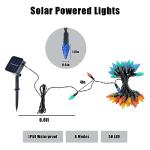 50 LED Solar C6 Christmas String Lights - 8 Modes