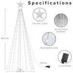 8 FT Music-Sync Prelit Christmas Tree with LEDs