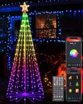8 FT Music-Sync Prelit Christmas Tree with LEDs