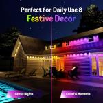 150FT Music Sync Outdoor Christmas Lights with RGB LED