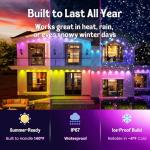 150FT Music Sync Outdoor Christmas Lights with RGB LED