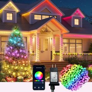 Dreicht Smart Christmas String Lights - 131FT 400 RGB LEDs WiFi Christmas Lights with App Controlled Multi-Color Changing Compatible with Alexa & Google Home for 6-8ft Christmas Tree