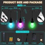 48ft Smart Music Sync Outdoor String Lights