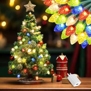 Mini Multicolor C7 LED Christmas Lights for Trees