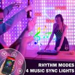 Smart Music Sync LED Curtain Lights with Remote