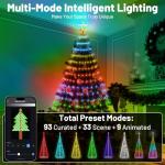 8FT Smart Christmas Cone Lights with Music Sync