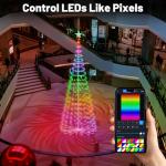 8FT Smart Christmas Cone Lights with Music Sync