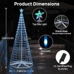 7.5ft Music-Sync Cone Tree Lights with Remote
