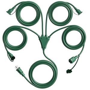 Eversimpleinc 4-Way Music Light Splitter Cord