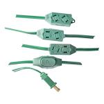 9 ft Green 9-Outlet Extension Cord for Lights