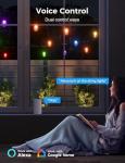 Smart Outdoor Music Sync String Lights, 123Ft