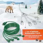Eversimpleinc 4-Way Music Light Splitter Cord