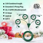 Eversimpleinc 4-Way Music Light Splitter Cord