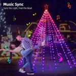 Music-Sync LED Christmas String Lights with Remote