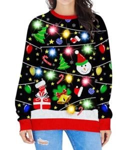Light-Up Christmas Sweater with Music Sync