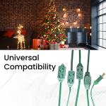 9 ft Green 9-Outlet Extension Cord for Lights