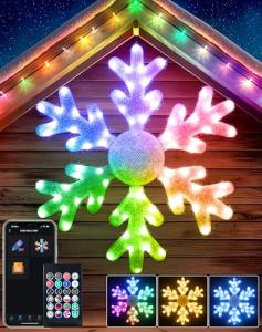 32" Smart LED Snowflake Lights with Music Sync