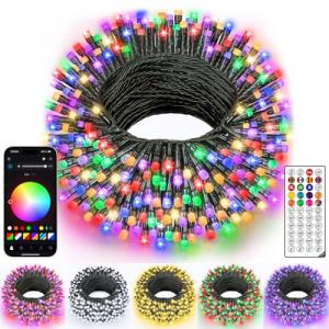 Ollny Smart RGB Music Sync Christmas Lights 131FT