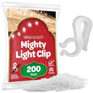 200 Mini Christmas Light Clips for Easy Hanging