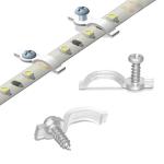 100 Pack Strip Light Mounting Brackets and Clips