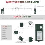 Tcamp 33FT Battery Christmas Lights with Music Sync