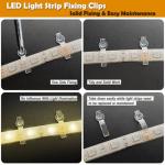 100 Pack Strip Light Mounting Brackets and Clips