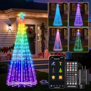 6ft Music Sync LED Christmas Cone Tree Lights