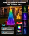6ft Music Sync LED Christmas Cone Tree Lights