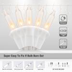 200 Connectable Warm White Icicle Christmas Lights