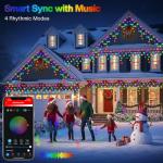33FT Smart Music Sync Christmas Icicle Lights