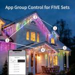 RGB Smart Programmable LED Icicle Lights for Music