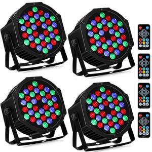 36 LED Battery-Powered Sound Activated Par Lights