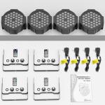 36 LED Battery-Powered Sound Activated Par Lights