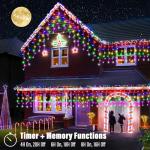 Joomer RGB Halloween Music Sync Icicle Lights